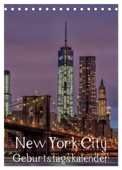 New York City Geburtstagskalender (Tischkalender 2024 DIN A5 hoch), CALVENDO Monatskalender