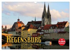 Regensburg erleben (Wandkalender 2024 DIN A3 quer), CALVENDO Monatskalender
