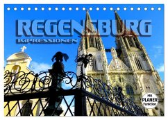 REGENSBURG - Impressionen (Tischkalender 2024 DIN A5 quer), CALVENDO Monatskalender