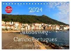 Jakobsweg - Camino Portugues (Tischkalender 2024 DIN A5 quer), CALVENDO Monatskalender