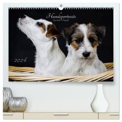 Hundeportraits Eyecatcher-Fotografie (hochwertiger Premium Wandkalender 2024 DIN A2 quer), Kunstdruck in Hochglanz