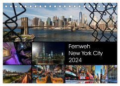 Fernweh New York City (Tischkalender 2024 DIN A5 quer), CALVENDO Monatskalender - Krause, Kurt