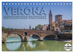 VERONA Historisches Stadtherz (Tischkalender 2024 DIN A5 quer), CALVENDO Monatskalender