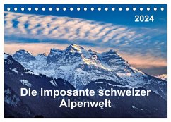 Die imposante schweizer Alpenwelt (Tischkalender 2024 DIN A5 quer), CALVENDO Monatskalender