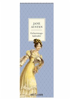 Jane Austen Geburtstagskalender   Immerwährender Wandkalender zum Eintragen im praktischen Streifenformat   Mit Illustrationen und Zitaten aus Jane Austens beliebtesten Romanen und Briefen - Austen, Jane