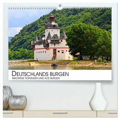 Deutschlands Burgen - mächtige Festungen und alte Burgen (hochwertiger Premium Wandkalender 2024 DIN A2 quer), Kunstdruck in Hochglanz