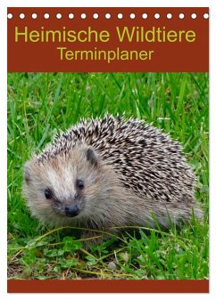 Heimische Wildtiere Terminplaner (Tischkalender 2024 DIN A5 hoch), CALVENDO Monatskalender - Kattobello
