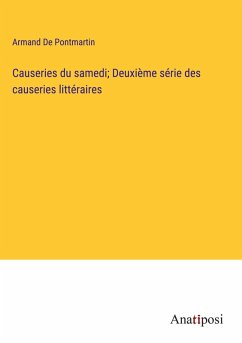 Cover Causeries du samedi; Deuxième série des causeries littéraires