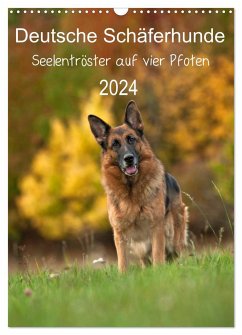 Deutsche Schäferhunde - Seelentröster auf vier Pfoten (Wandkalender 2024 DIN A3 hoch), CALVENDO Monatskalender