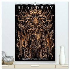 BLOODBOY/FEAR ILLUSTRATION (hochwertiger Premium Wandkalender 2024 DIN A2 hoch), Kunstdruck in Hochglanz
