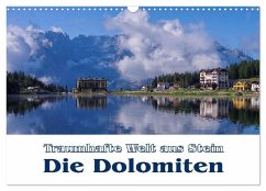 Die Dolomiten - Traumhafte Welt aus Stein (Wandkalender 2024 DIN A3 quer), CALVENDO Monatskalender