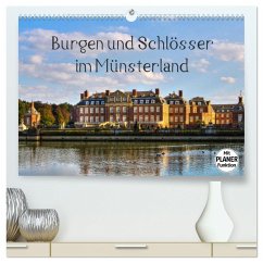 Burgen und Schlösser im Münsterland (hochwertiger Premium Wandkalender 2024 DIN A2 quer), Kunstdruck in Hochglanz - Michalzik, Paul