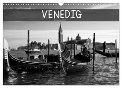 Venedig schwarz-weiß (Wandkalender 2024 DIN A3 quer), CALVENDO Monatskalender - Meutzner, Dirk