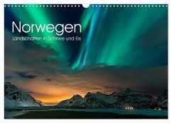 Norwegen, Landschaften in Schnee und Eis (Wandkalender 2024 DIN A3 quer), CALVENDO Monatskalender