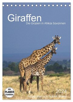 Giraffen - Die Grazien in Afrikas Savannen (Tischkalender 2024 DIN A5 hoch), CALVENDO Monatskalender