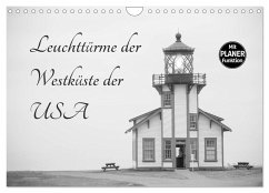 Leuchttürme der Westküste der USA (Wandkalender 2024 DIN A4 quer), CALVENDO Monatskalender