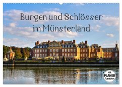 Burgen und Schlösser im Münsterland (Wandkalender 2024 DIN A2 quer), CALVENDO Monatskalender