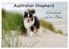 Australian Shepherd - Lebensfreude auf vier Pfoten (Tischkalender 2024 DIN A5 quer), CALVENDO Monatskalender