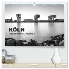Köln - monochrome Ansichten (hochwertiger Premium Wandkalender 2024 DIN A2 quer), Kunstdruck in Hochglanz