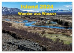 Island ¿ Wunder aus Wasser (Wandkalender 2024 DIN A2 quer), CALVENDO Monatskalender