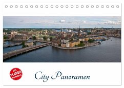 City - Panoramen (Tischkalender 2024 DIN A5 quer), CALVENDO Monatskalender