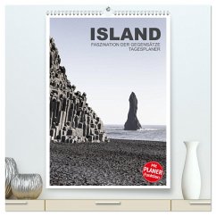 Island - Faszination der Gegensätze - Tagesplaner (hochwertiger Premium Wandkalender 2024 DIN A2 hoch), Kunstdruck in Hochglanz