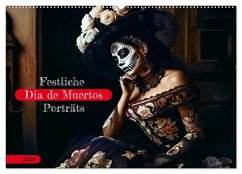 Festliche Dia de Muertos Porträts (Wandkalender 2024 DIN A2 quer), CALVENDO Monatskalender