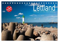 Lettland - Streifzüge durch das mittlere Baltikum (Tischkalender 2024 DIN A5 quer), CALVENDO Monatskalender