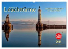 Leuchttürme - maritime Wegweiser in Deutschland (Wandkalender 2024 DIN A2 quer), CALVENDO Monatskalender