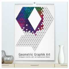 Geometric Graphik Art (hochwertiger Premium Wandkalender 2024 DIN A2 hoch), Kunstdruck in Hochglanz - Reek, Babette