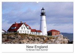 New England - 12 Monate Indian Summer (Wandkalender 2024 DIN A2 quer), CALVENDO Monatskalender