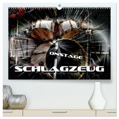 Schlagzeug onstage (hochwertiger Premium Wandkalender 2024 DIN A2 quer), Kunstdruck in Hochglanz - Bleicher, Renate
