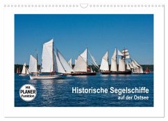 Historische Segelschiffe auf der Ostsee (Wandkalender 2024 DIN A3 quer), CALVENDO Monatskalender