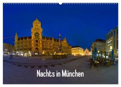 Nachts in München (Wandkalender 2024 DIN A2 quer), CALVENDO Monatskalender