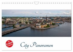City - Panoramen (Wandkalender 2024 DIN A4 quer), CALVENDO Monatskalender