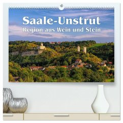 Saale-Unstrut - Region aus Wein und Stein (hochwertiger Premium Wandkalender 2024 DIN A2 quer), Kunstdruck in Hochglanz - LianeM