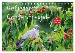 Gefiederte Gartenfreunde (Tischkalender 2024 DIN A5 quer), CALVENDO Monatskalender - Jäger, Anette/Thomas