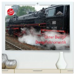 Unter Dampf - Dampflokromantik (hochwertiger Premium Wandkalender 2024 DIN A2 quer), Kunstdruck in Hochglanz