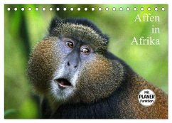 Affen in Afrika (Tischkalender 2024 DIN A5 quer), CALVENDO Monatskalender - Herzog, Michael