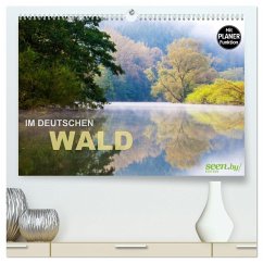 Im Deutschen Wald 2024 - ein Notizkalender (hochwertiger Premium Wandkalender 2024 DIN A2 quer), Kunstdruck in Hochglanz