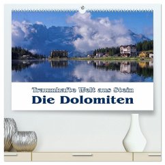 Die Dolomiten - Traumhafte Welt aus Stein (hochwertiger Premium Wandkalender 2024 DIN A2 quer), Kunstdruck in Hochglanz