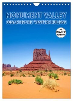 MONUMENT VALLEY Gigantische Westernkulisse (Wandkalender 2024 DIN A4 hoch), CALVENDO Monatskalender