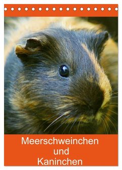 Meerschweinchen und Kaninchen Familienplaner (Tischkalender 2024 DIN A5 hoch), CALVENDO Monatskalender - Kattobello