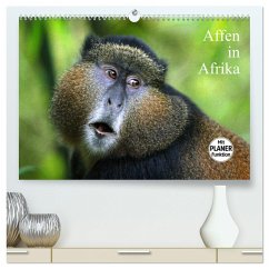Affen in Afrika (hochwertiger Premium Wandkalender 2024 DIN A2 quer), Kunstdruck in Hochglanz - Herzog, Michael