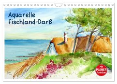 Aquarelle - Fischland-Darß (Wandkalender 2024 DIN A4 quer), CALVENDO Monatskalender - Dürr, Brigitte