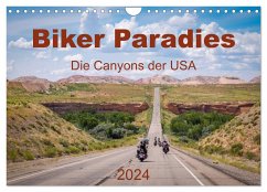 Biker Paradies - Die Canyons der USA (Wandkalender 2024 DIN A4 quer), CALVENDO Monatskalender