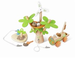 Hape E3417 - Bäume pflanzen mit dem E-Auto, Lern-Spielset, 7-teilig, Green Planet Explorers