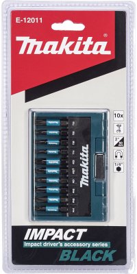 Makita E-12011 Impact Black Bit-Set 10-tlg