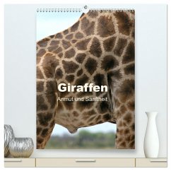 Giraffen - Anmut und Sanftheit (hochwertiger Premium Wandkalender 2024 DIN A2 hoch), Kunstdruck in Hochglanz