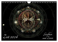 Zeit 2024 - Grafiken und Zitate (Wandkalender 2024 DIN A4 quer), CALVENDO Monatskalender
